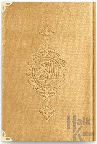 Hafız Boy Kadife Kur'an-ı Kerim (Altın, Yaldızlı, Mühürlü) - 1036 Gold (Ciltli)