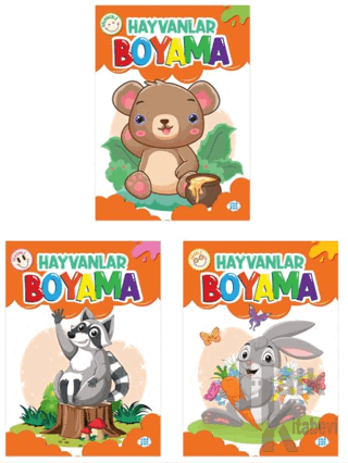 Hayvanlar Boyama Kitabı (3 Kitap)