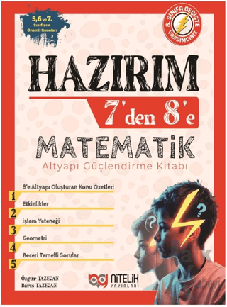 Hazırım 7'den 8'e Matematik Alt Yapı Güçlendirme Kitabı