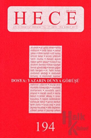 Hece Aylık Edebiyat Dergisi Sayı: 194