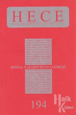 Hece Aylık Edebiyat Dergisi Sayı: 194 - Halkkitabevi