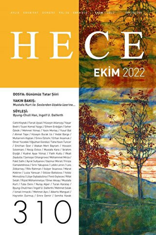 Hece Aylık Edebiyat Dergisi Sayı: 310 Ekim 2022 - Halkkitabevi