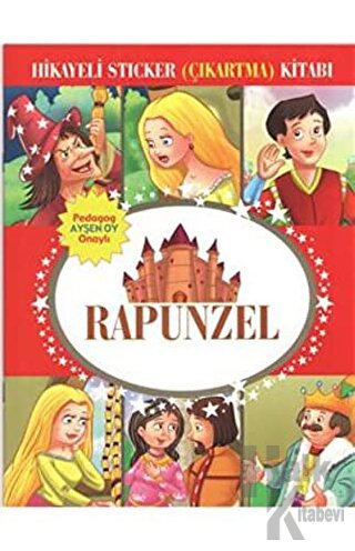 Hikayeli Sticker (Çıkartma) Kitabı - Rapunzel - Halkkitabevi