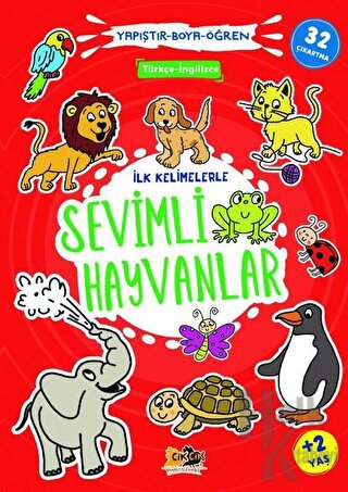 İlk Kelimelerle Sevimli Hayvanlar - Yapıştır-Boya-Öğren