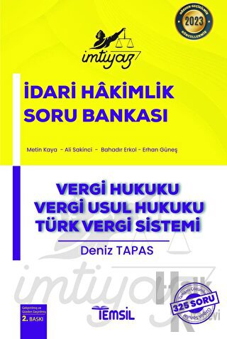 İmtiyaz Hakimlik Soru Bankası Vergi Hukuku- Vergi Usul Hukuku- Türk Vergi Sistemi