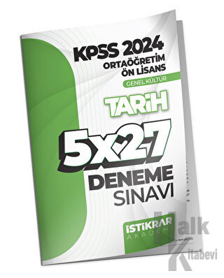 KPSS 2024 Ortaöğretim-Ön Lisans Genel Kültür Tarih 5x27 Deneme Sınavı