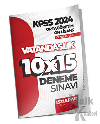 İstikrar Akademi KPSS 2024 Ortaöğretim-Ön Lisans Genel Kültür Vatandaş