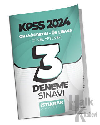 KPSS 2024 Ortaöğretim-Ön Lisans Genel Yetenek (Matematik - Türkçe) 3 Deneme Sınavı