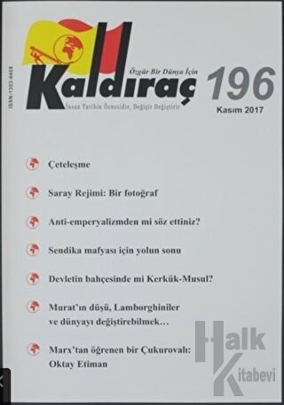 Kaldıraç Dergisi Sayı: 196 Kasım 2017 - Halkkitabevi