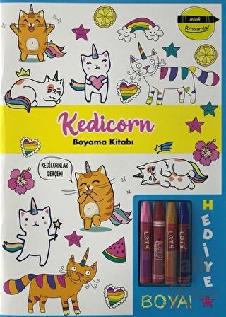 Kedicorn Boyama Kitabı - Minik Ressamlar - Halkkitabevi