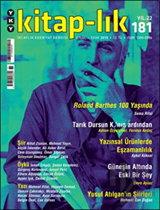 Kitap-lık Dergisi Sayı: 181 Eylül Ekim 2015 - Halkkitabevi