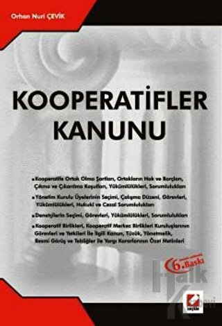 Kooperatifler Kanunu (Ciltli)