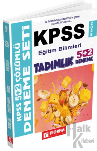 KPSS 5+2 Deneme Sınavı Eğitim Bilimleri Tamamı Çözümlü - Halkkitabevi