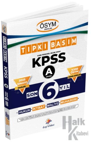 KPSS A Son 6 Yıl Çıkmış Sorular Tıpkı Basım