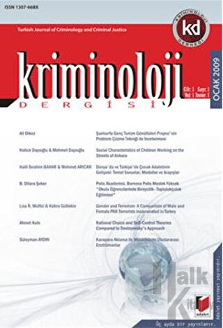 Kriminoloji Dergisi Yıl: 1 Sayı: 2 - Temmuz 2009