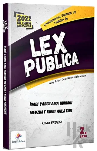 Lex Publica Hakimlik İdari Yargılama Hukuku Mevzuat Konu Anlatımı