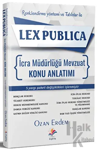 Lex Publica Renklendirme Yöntemi Ve Tablolar İle İcra Müdürlüğü Mevzuat Konu Anlatımı