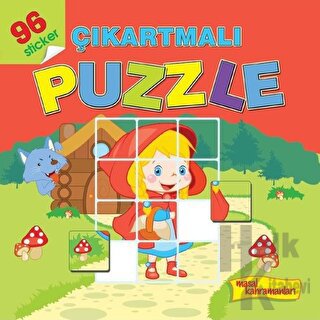 Masal Kahramanları - Çıkartmalı Puzzle - Halkkitabevi