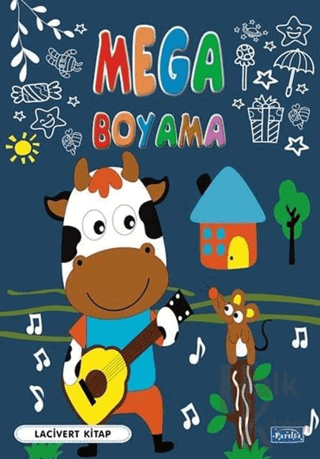 Mega Boyama-Lacivert Kitap - Halkkitabevi