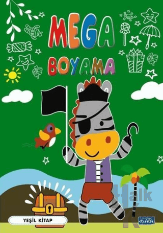 Mega Boyama-Yeşil Kitap - Halkkitabevi