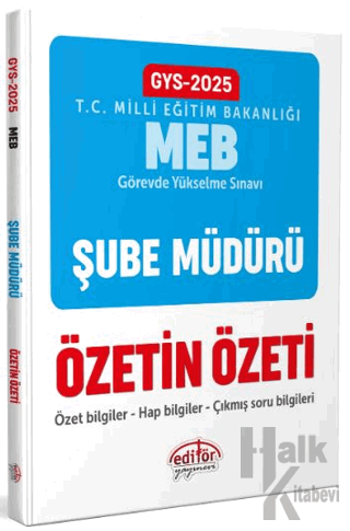 Milli Eğitim Bakanlığı Şube Müdürlüğü GYS Özetin Özeti - Halkkitabevi