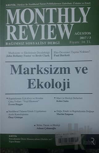 Monthly Review Bağımsız Sosyalist Dergi  Ağustos 2017/ 3. Sayı