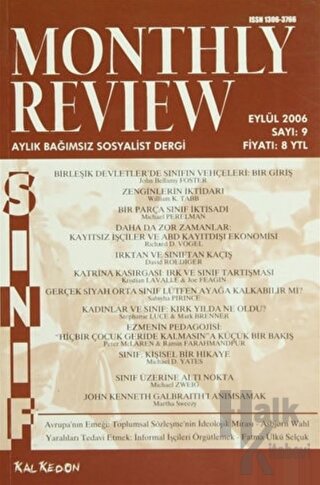 Monthly Review Bağımsız Sosyalist Dergi Sayı: 9 / Eylül 2006