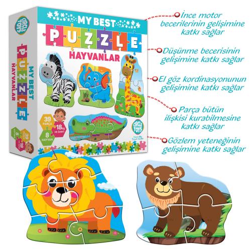 My Best Puzzle Hayvanlar - Halkkitabevi