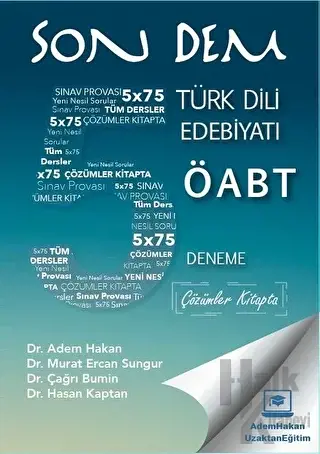 ÖABT Türk Dili ve Edebiyatı Son Dem 5 Deneme Çözümlü
