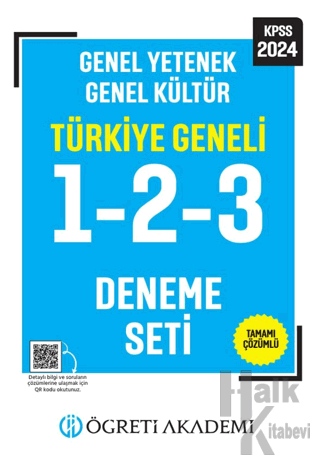 Öğreti Akademi 2024 KPSS Genel Yetenek Genel Kültür Tamamı Çözümlü Türkiye Geneli 1-2-3 (3'lü Deneme Seti)