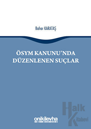 ÖSYM Kanunu'nda Düzenlenen Suçlar - Halkkitabevi