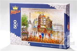 Paris Caddeleri - Fransa (500 Parça) - Ahşap Puzzle Cadde Sokak Serisi