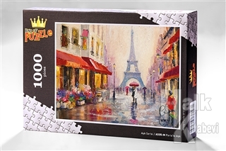 Paris'te Aşk (1000 Parça) - Ahşap Puzzle Aşk Serisi - (AS05-M) - Halkk