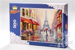 Paris'te Aşk (500 Parça) - Ahşap Puzzle Aşk Serisi - (AS06-D)