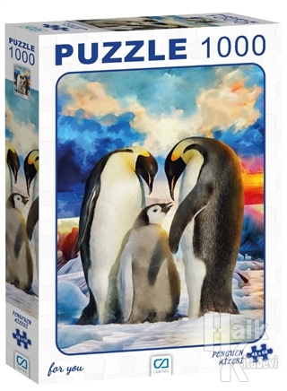 Penguen Ailesi - 1000 Parça Puzzle - Halkkitabevi