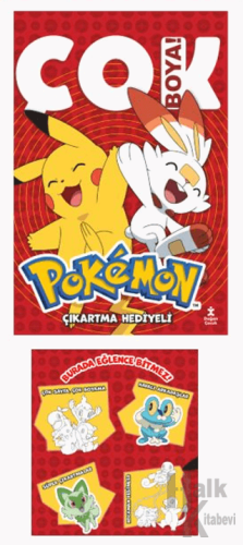 Pokemon Çok Boya - Çıkartmalı Dev Boyama Kitabı - Halkkitabevi