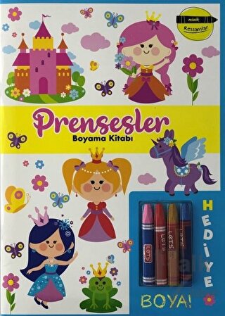 Prensesler Boyama Kitabı - Minik Ressamlar - Halkkitabevi
