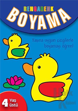 Rengarenk Boyama - 4 Yaş Üstü - Mavi Kitap