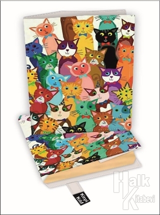 Renkli Kediler Kitap Kılıfı Kod - L-3322043