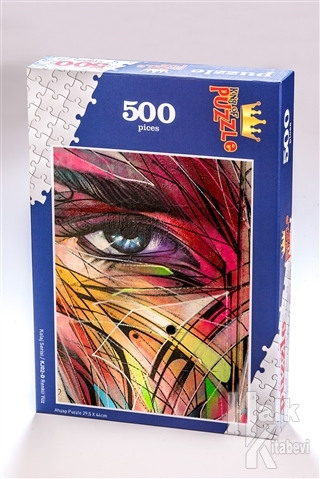 Renkli Yüz (500 Parça) -  Ahşap Puzzle Kolaj Serisi -  (KJ02-D)