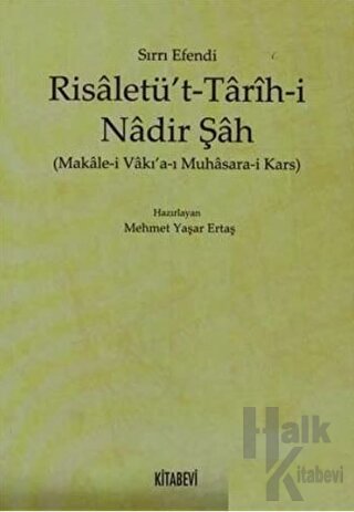 Risaletü’t - Tarih-i Nadir Şah - Halkkitabevi