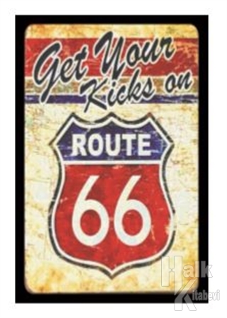 Route 66 Ahşap Poster