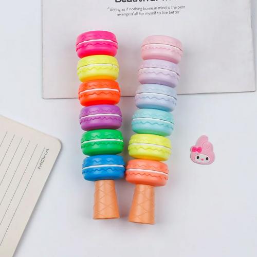 One Meter Sunshine Highlighter Macaron 6'lı Fosforlu Kalem Üst Üste - 