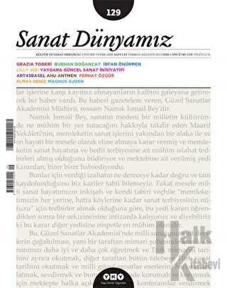 Sanat Dünyamız İki Aylık Kültür ve Sanat Dergisi Sayı: 129 - Halkkitab