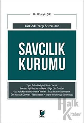 Savcılık Kurumu (Türk Adli Yargı Sisteminde) - Halkkitabevi