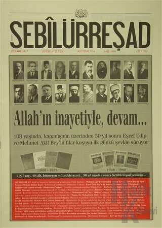 Sebilürreşad Dergisi Sayı: 1008 Ağustos 2016 - Halkkitabevi