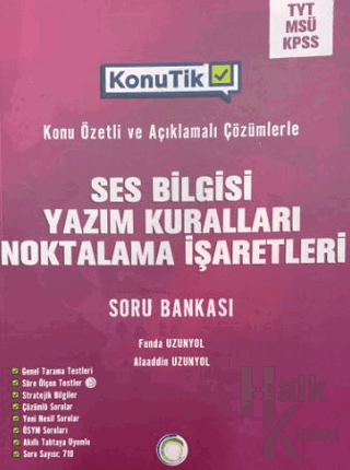 Ses Bilgisi, Yazım Kuralları, Noktalama İşaretleri Konu Tik Soru Bankası