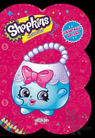 Shopkins Cicibiciler - Koyu Pembe Çıkartmalı Boyama - Halkkitabevi