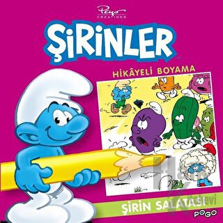 Şirin Salatası Hikayeli Boyama - Şirinler - Halkkitabevi