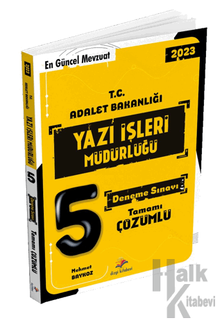 T.C Adalet Bakanlığı Yazı İşleri Müdürlüğü Sınavı Tamamı Çözümlü 5 Deneme Sınavı